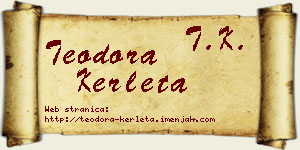 Teodora Kerleta vizit kartica